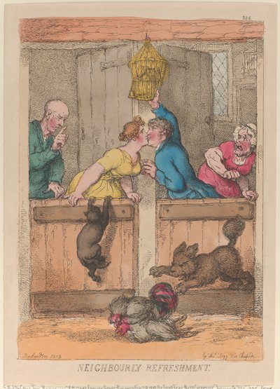 Forfriskninger blandt naboer af Thomas Rowlandson