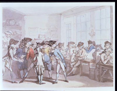 No.1732 Et fransk kaffehus (pen og blæk, wc) af Thomas Rowlandson