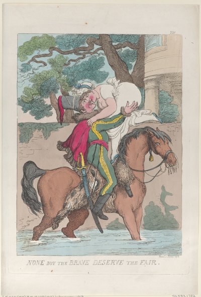 None But the Brave Deserve the Fair, 1813., 1813. af Thomas Rowlandson