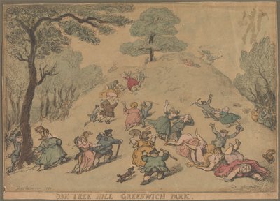 One Tree Hill i Greenwich Park af Thomas Rowlandson
