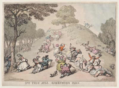 One Tree Hill, Greenwich Park, 1802., 1802. af Thomas Rowlandson