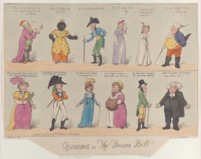 Udtalelser om The Divorce Bill!!, 2. juni 1800., 2. juni 1800. af Thomas Rowlandson