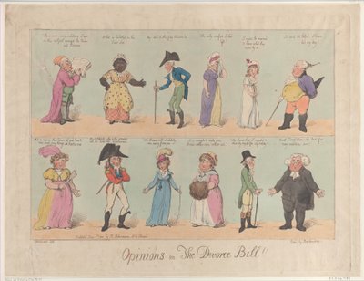Udtalelser om The Divorce Bill!!, 2. juni 1800., 2. juni 1800. af Thomas Rowlandson