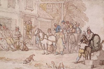 Uden for en kro af Thomas Rowlandson