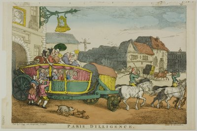 Paris Diligence af Thomas Rowlandson