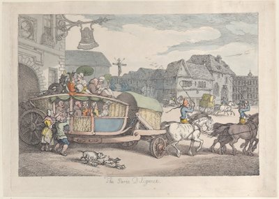 Paris Diligence, ca. 1810., ca. 1810. af Thomas Rowlandson