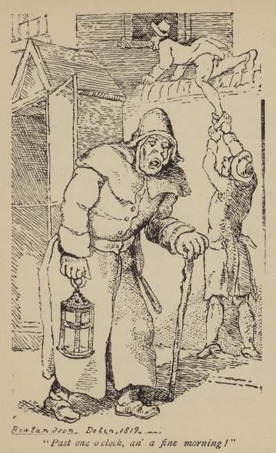 Over klokken et, jeg er en god morgen! af Thomas Rowlandson