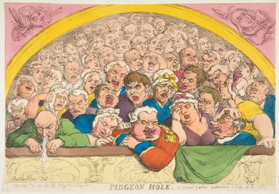 Duehul. A Convent Garden Contrivance to Cope up the Gods, 20. februar 1811. af Thomas Rowlandson