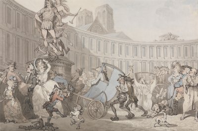 Place des Victoires, Paris af Thomas Rowlandson
