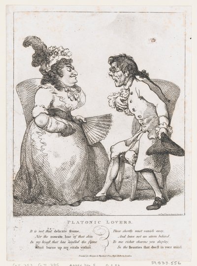 Platonske elskere, 1. august 1797., 1. august 1797. af Thomas Rowlandson