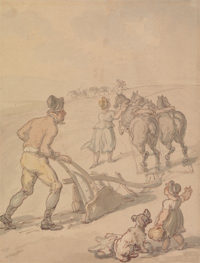 Pløjning af Thomas Rowlandson