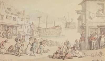 Plymouth Dock af Thomas Rowlandson