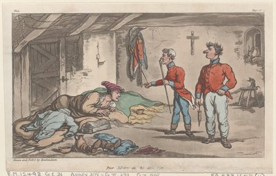 Stakkels Johnny på sygelisten, fra The Military Adventures of Johnny Newcome, 1815., 1815. af Thomas Rowlandson