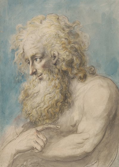 Portræt af en skægget mand af Thomas Rowlandson