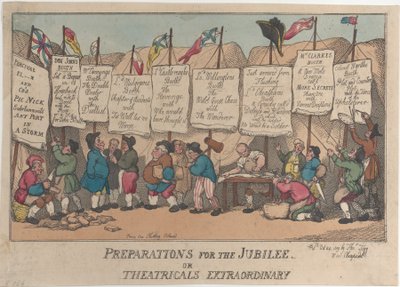 Forberedelser til Jubilæet eller Ekstraordinære Teater, 24. Oktober 1809., 24. Oktober 1809. af Thomas Rowlandson