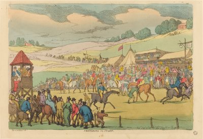 Forbereder til start af Thomas Rowlandson
