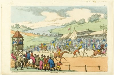Forbereder til start af Thomas Rowlandson