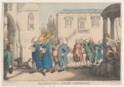 Procession of a Country Corporation, 12. august 1799., 12. august 1799. af Thomas Rowlandson