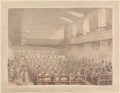 Kvækerforsamling af Thomas Rowlandson