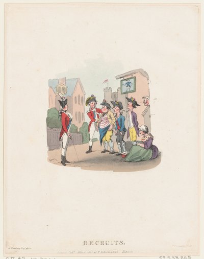 Rekrutter, 1. Marts 1803., 1. Marts 1803. af Thomas Rowlandson