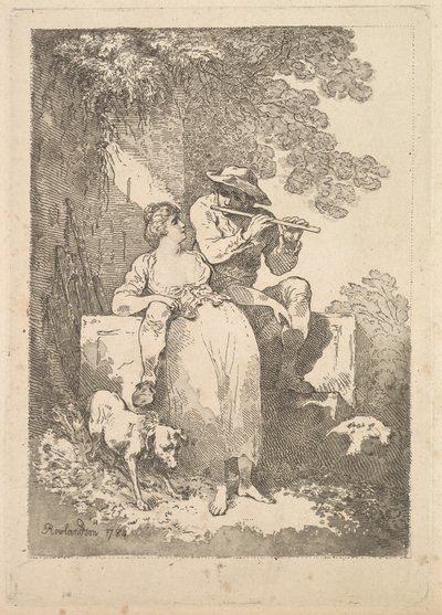 Hvile fra Labor på solrige dage, 1784-87. af Thomas Rowlandson
