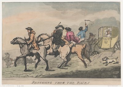 Vender tilbage fra løbene, 1. december 1791., 1. december 1791. af Thomas Rowlandson