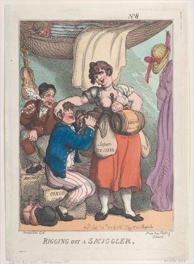 Rigging af en smugler, 25. september 1810., 25. september 1810. af Thomas Rowlandson
