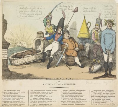 Den opgående sol over Europa, 1809 af Thomas Rowlandson