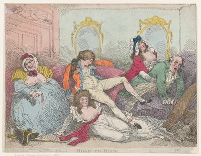 Vejen til ruin, 1785., 1785. af Thomas Rowlandson