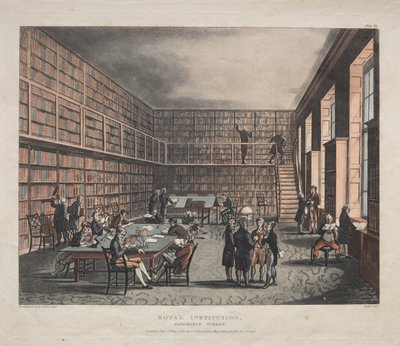 Royal Institution, Albemarle Street af Thomas Rowlandson