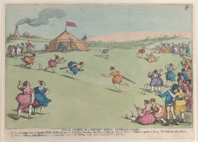 Landdistriktssport eller en ekstraordinær cricketkamp, 10. oktober 1811., 10. oktober 1811. af Thomas Rowlandson