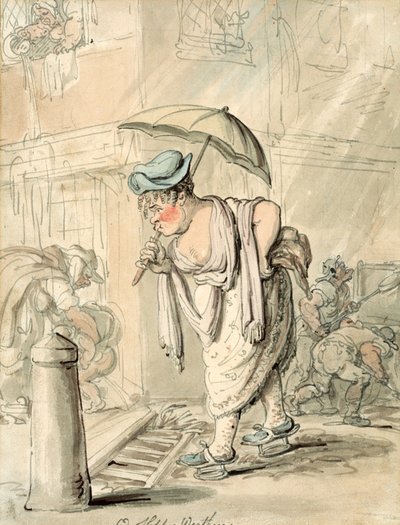 Trist sjusket vejr af Thomas Rowlandson