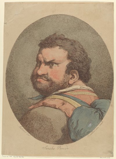 Sancho Panza, fra Don Quixote, ca. 1776., ca. 1776. af Thomas Rowlandson