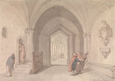 Scene i et kloster af Thomas Rowlandson