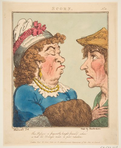 Scorn Le Brun Travested, eller Caricatures of the Passions, 21. januar 1800. af Thomas Rowlandson