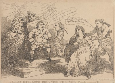 Skjult indflydelse styrer det nye parlament af Thomas Rowlandson