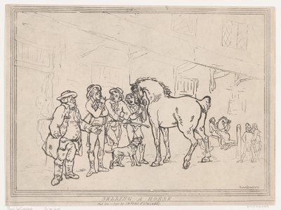 Sælger en hest, 1. december 1791., 1. december 1791. af Thomas Rowlandson