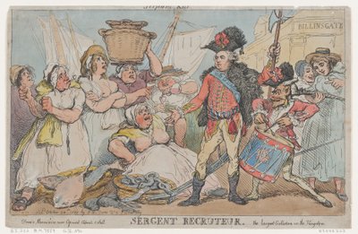 Sergent Rekrutterer, 24. oktober 1789., 24. oktober 1789. af Thomas Rowlandson