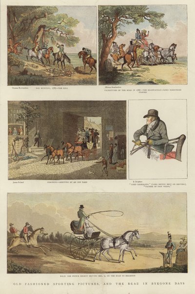 Serie af rytterillustrationer af Thomas Rowlandson