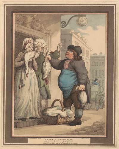 Sæt med otte (2): Cries of London af Thomas Rowlandson