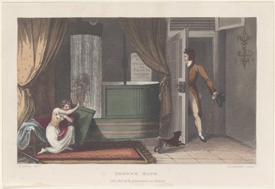 Shower Bath, fra Poetical Sketches of Scarborough, 1813., 1813. af Thomas Rowlandson