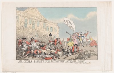 Sir Cecils Budget for Paying the National Debt, 30. marts 1784., 30. marts 1784. af Thomas Rowlandson