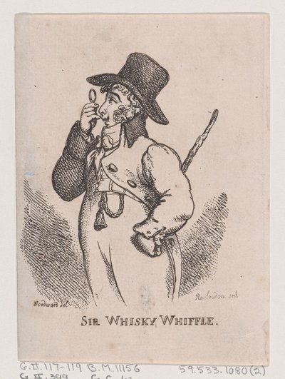 Sir Whiskey Whiffle, april 1808., april 1808. af Thomas Rowlandson
