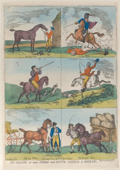 Seks klasser af det ædle og nyttige dyr en hest, 10. oktober 1811., 10. oktober 1811. af Thomas Rowlandson