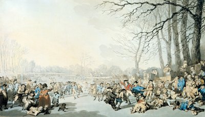 Skøjteløbere på Serpentine af Thomas Rowlandson