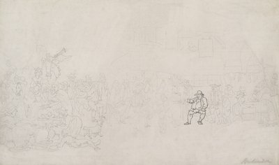 Skitse til »The Recruiter« af Thomas Rowlandson