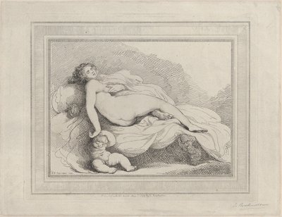 Sovende Venus og kærlighed, 1799., 1799. af Thomas Rowlandson