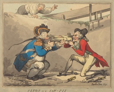 Snegle i en savkasse af Thomas Rowlandson