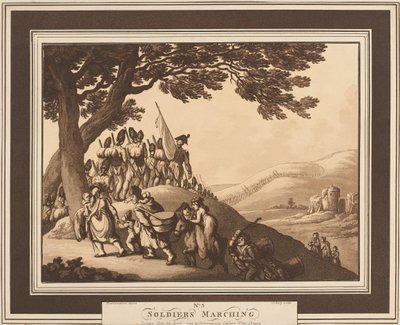 ? Soldiers Marching ?, c.1798dani af Thomas Rowlandson