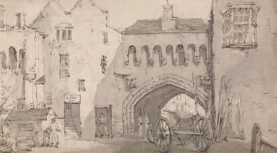 Southampton, Watergate og Globe Inn af Thomas Rowlandson